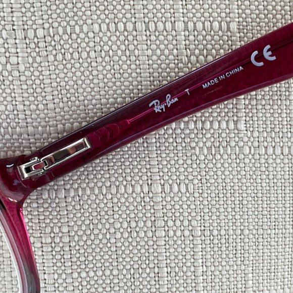 Ray-ban Women Eyeglasses Frame Double Tone Reddish Purple for small Face RB1531 - Picture 9 of 11